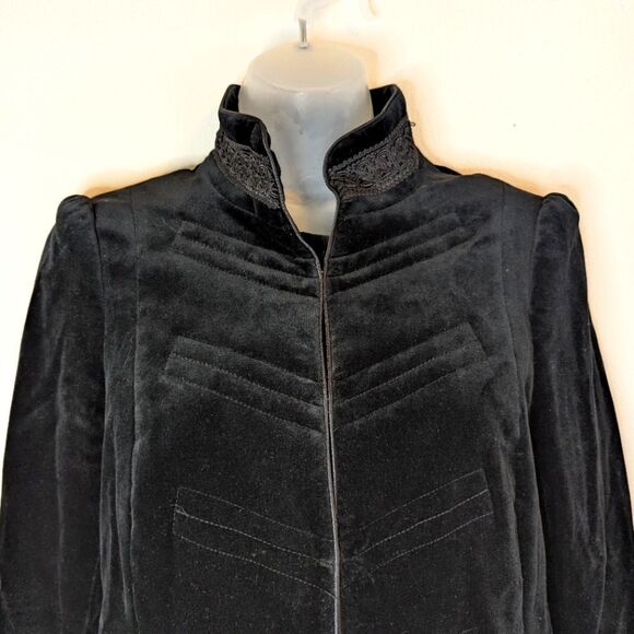 Zara Velvet Steampunk Victorian Dark Academia Cosplay Whimsygoth Blazer Jacket M - Picture 3 of 10